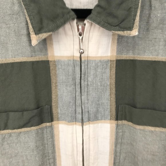 Dressbarn Green Plaid Zipper Front Jacket M/L - Picture 4 of 8